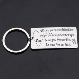 Pet Loss Keychain - Engraved Key Ring