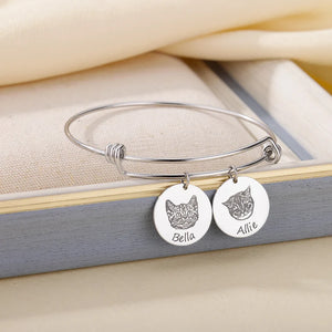 Personalized Pet Photo Bangle Stainless Steel Bracelet