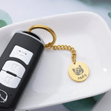 Personalized Pet Name Photo Keychain for Women