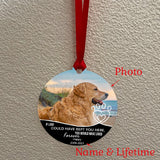 Personalized Pet Photo Dog Memory Christmas Ornaments