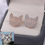 Pet Photo Earrings Stainless Steel Personalized Animal Picture Stud Earring