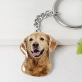 Custom Pet Photo Keychain Personalized Dog Cat Keyring