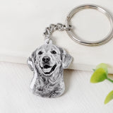 Custom Pet Photo Keychain Personalized Dog Cat Keyring