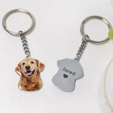 Custom Pet Photo Keychain Personalized Dog Cat Keyring