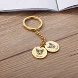 Personalized Pet Photo Keychain with Name - Stainless Steel Memorial Gift