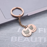 Personalized Pet Photo Keychain with Name - Stainless Steel Memorial Gift