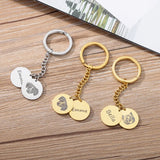 Personalized Pet Photo Keychain with Name - Stainless Steel Memorial Gift