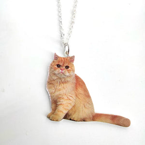 Personalized Pet Photo Name Necklace with Keychain