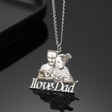 Personalized Pet Photo Necklace Engraved Pendant