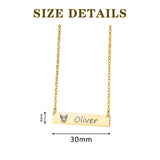 Personalized Stainless Steel Pet Photo Necklace Cat Dog Name Pendant