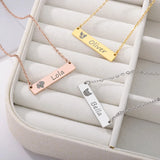 Personalized Stainless Steel Pet Photo Necklace Cat Dog Name Pendant