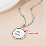 Personalized Pet Photo Necklace Engraved Name Pendant Memorial Gift
