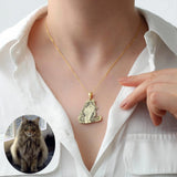 Custom Pet Photo Necklace Engraved Dog Picture Chain Stainless Steel Jewelry