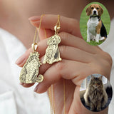 Custom Pet Photo Necklace Engraved Dog Picture Chain Stainless Steel Jewelry