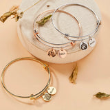 Personalized Pet Photo Women Bangle Name Pendant Bracelet