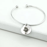 Pet Portrait Bangle Dog Charm Cat Pendant Cuff Custom Photo Bracelet Gift
