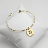Pet Portrait Bangle Dog Charm Cat Pendant Cuff Custom Photo Bracelet Gift