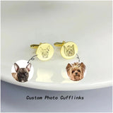 Pet Portrait Cufflinks Personalized Photos Cufflinks Stainless Steel Jewelry