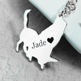 Custom Dog Keychain - Personalized Pet Portrait