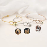 Custom Pet Portrait Knot Cuff Bracelet - Personalized Pet Lover Gift
