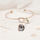 Custom Pet Portrait Knot Cuff Bracelet - Personalized Pet Lover Gift