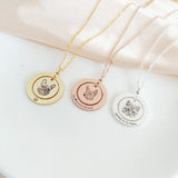 Pet Portrait Necklace Custom Dog Photo Pendant Engraved Name Memorial Jewelry