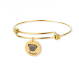 Pet Portrait Name Cuff Bracelet - Stainless Steel