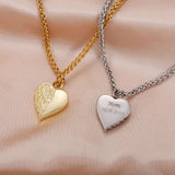 Pet Urn Necklace Heart Memorial Ashes Pendant Engraved Name Chocker