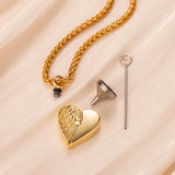 Pet Urn Necklace Heart Memorial Ashes Pendant Engraved Name Chocker