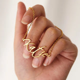 Personalized Name Necklace Stainless Steel Signature Name Jewelry Birthday Gift