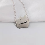 Personalized Pets Portrait Charm Bracelet Engraved Cat Dog Photo Pendant