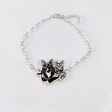 Personalized Pets Portrait Charm Bracelet Engraved Cat Dog Photo Pendant