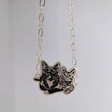 Personalized Pets Portrait Charm Bracelet Engraved Cat Dog Photo Pendant