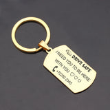 Engraved Drive Safe Keychain For Boyfriend
