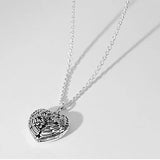 925 Silver Heart Name Charm Flip Feather Pendant