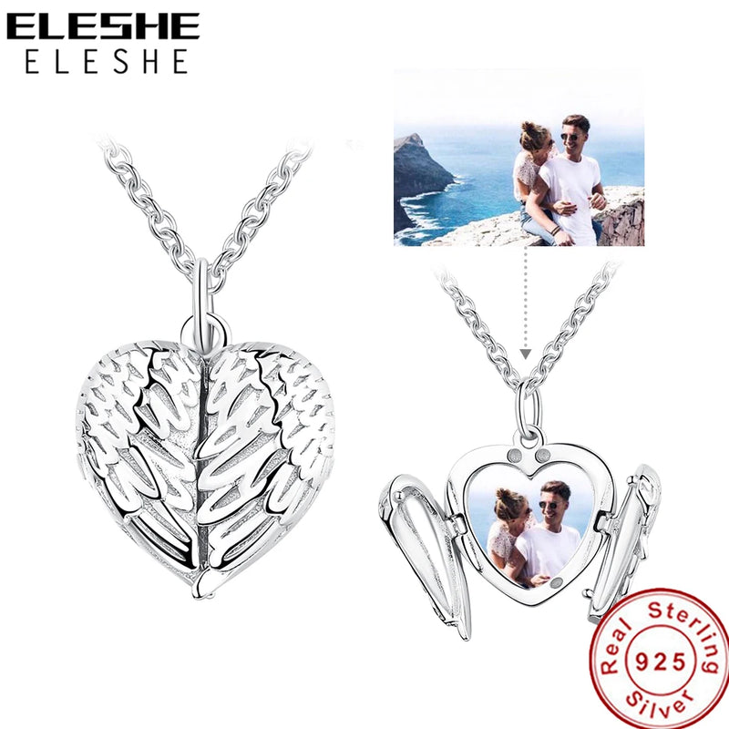 925 Silver Heart Name Charm Flip Feather Pendant