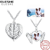 925 Silver Heart Name Charm Flip Feather Pendant