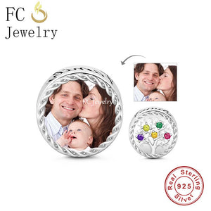925 Sterling Silver Family Tree Bead for Pan Charms Bracelet
