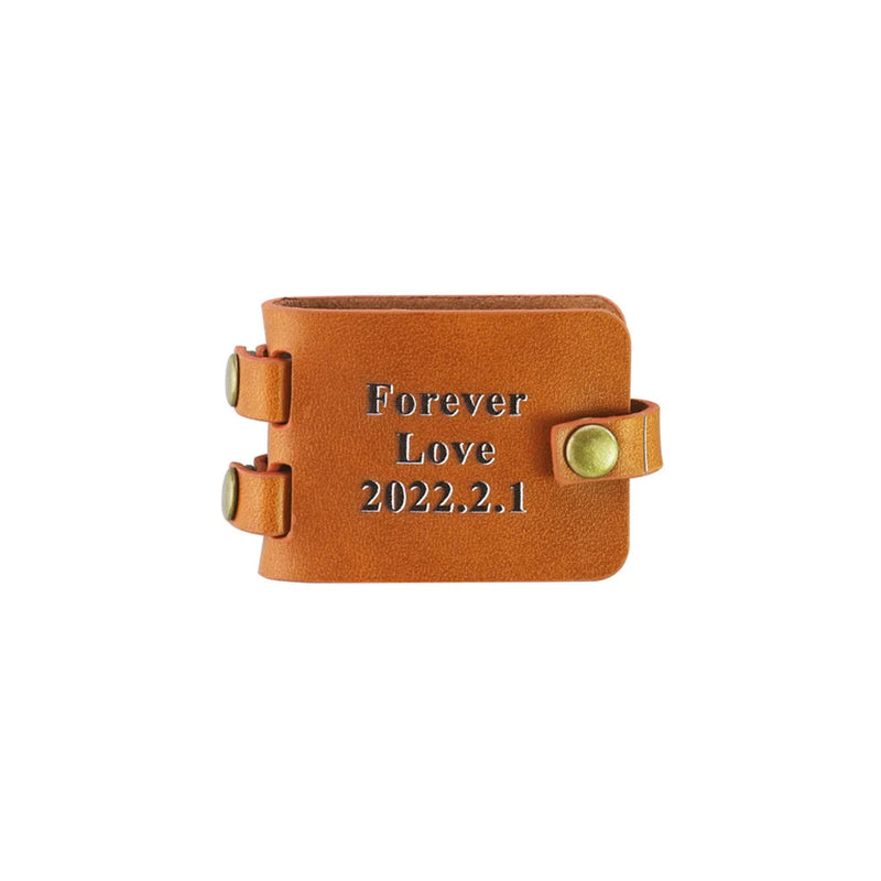 Personalized Gift-6 Picture Acrylic Photo Cards in PU Leather