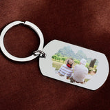 Photo Personalized Dog Tag Keychain Valentines Boyfriend