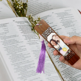 Personalized Photo Bookmark with Tassel Chinese Style Wooden Bookmarks