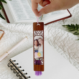 Personalized Photo Bookmark with Tassel Chinese Style Wooden Bookmarks