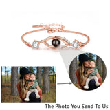 Personalized 925 Sterling Silver Photo Bracelet - Custom Jewelry Gift for Mom