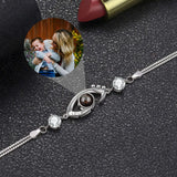 Personalized 925 Sterling Silver Photo Bracelet - Custom Jewelry Gift for Mom