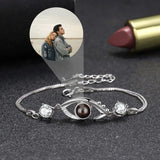Personalized 925 Sterling Silver Photo Bracelet - Custom Jewelry Gift for Mom