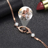 Personalized 925 Sterling Silver Photo Bracelet - Custom Jewelry Gift for Mom