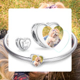 925 Silver Love Heart Puppy Beads for Bracelet