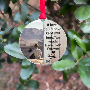 Custom Personalized Name Date Memorial Keychain Ornament