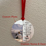 Custom Personalized Name Date Memorial Keychain Ornament