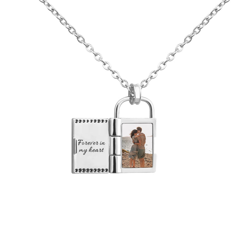 Personalized Engraved Photo Envelope Necklace - Unique Jewelry Gift